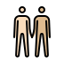 men holding hands, light skin tone, medium-light skin tone